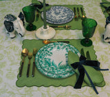 Monsoon Verdant Porcelain Dinner Plates – Set of 4 (+1 Bonus Plate)