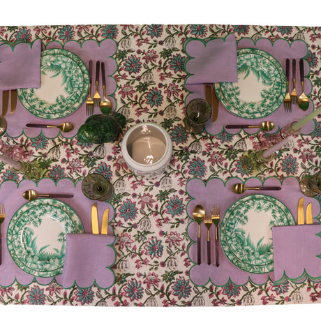 Monsoon Verdant Porcelain Dinner Plates – Set of 4 (+1 Bonus Plate)