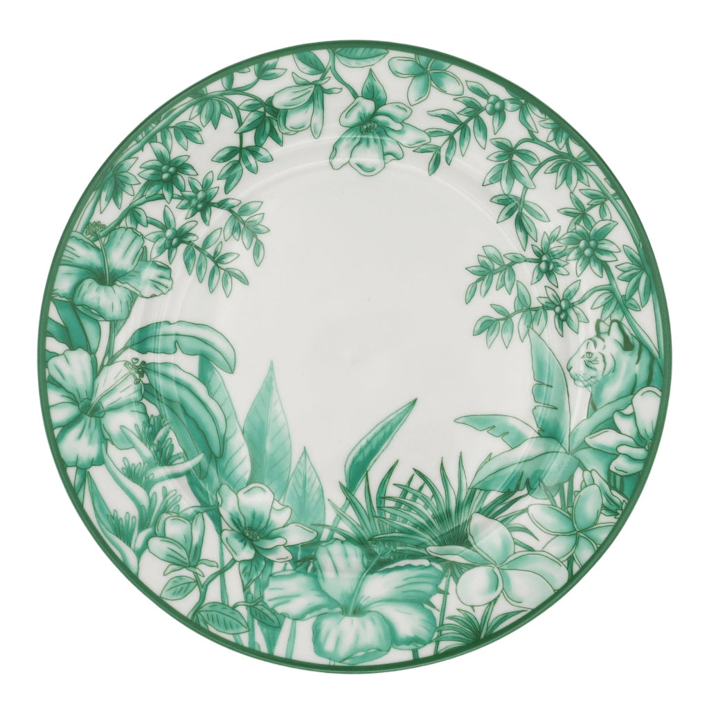 Monsoon Verdant Porcelain Dinner Plates – Set of 4 (+1 Bonus Plate)