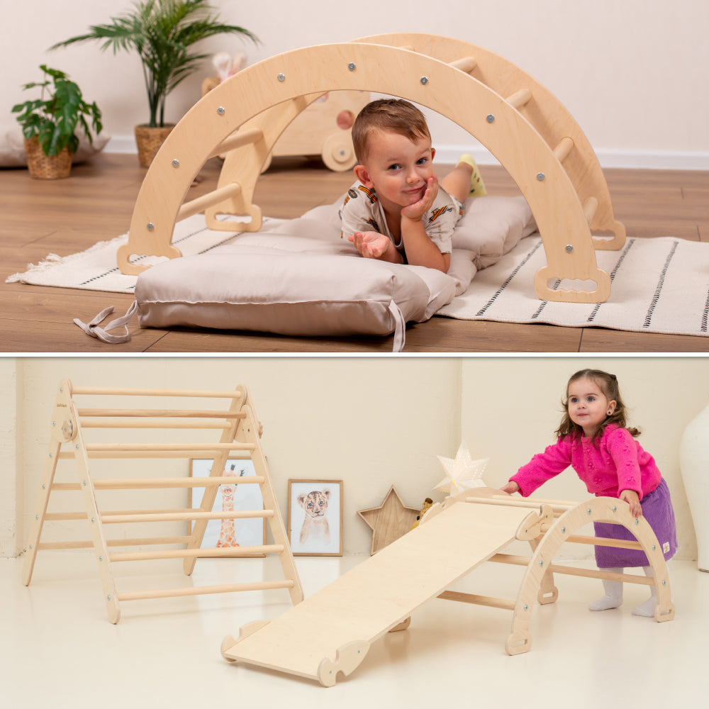 Montessori Climbing Gym with Cushion-Climbing Set-Parc Decor