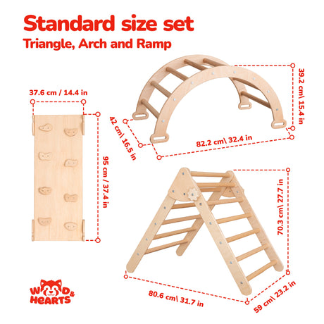 Montessori Climbing Gym with Cushion-Climbing Set-Parc Decor