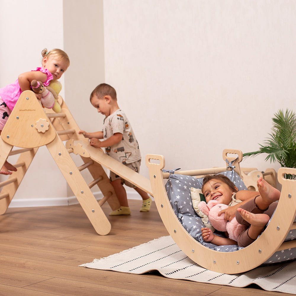 Montessori Climbing Gym with Cushion-Climbing Set-Parc Decor