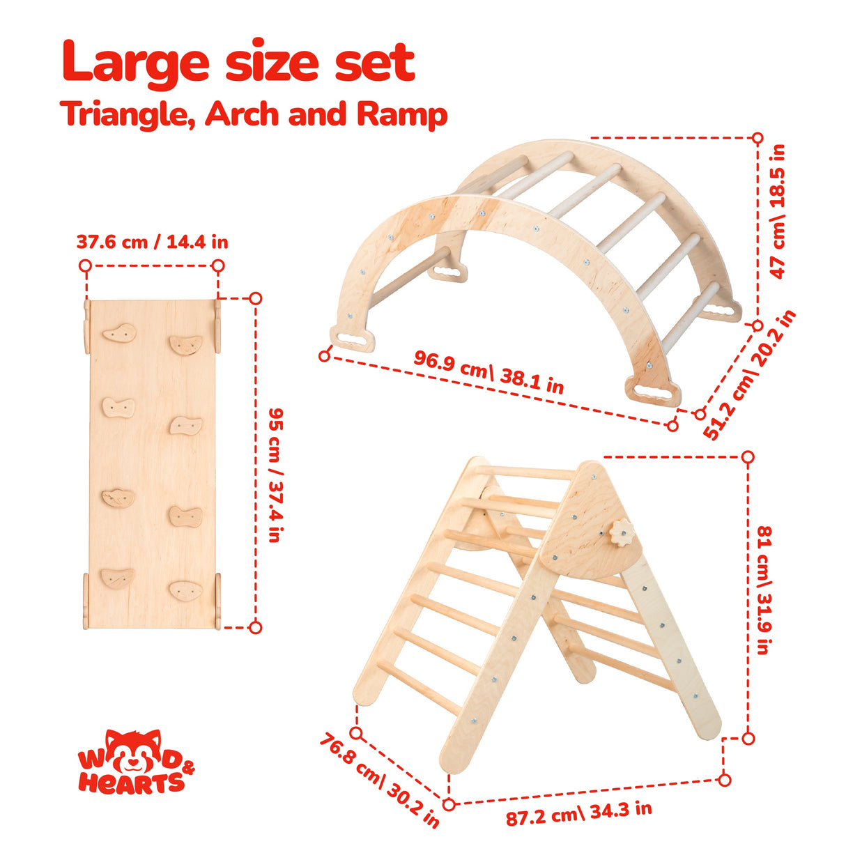 Montessori Climbing Gym with Cushion-Climbing Set-Parc Decor