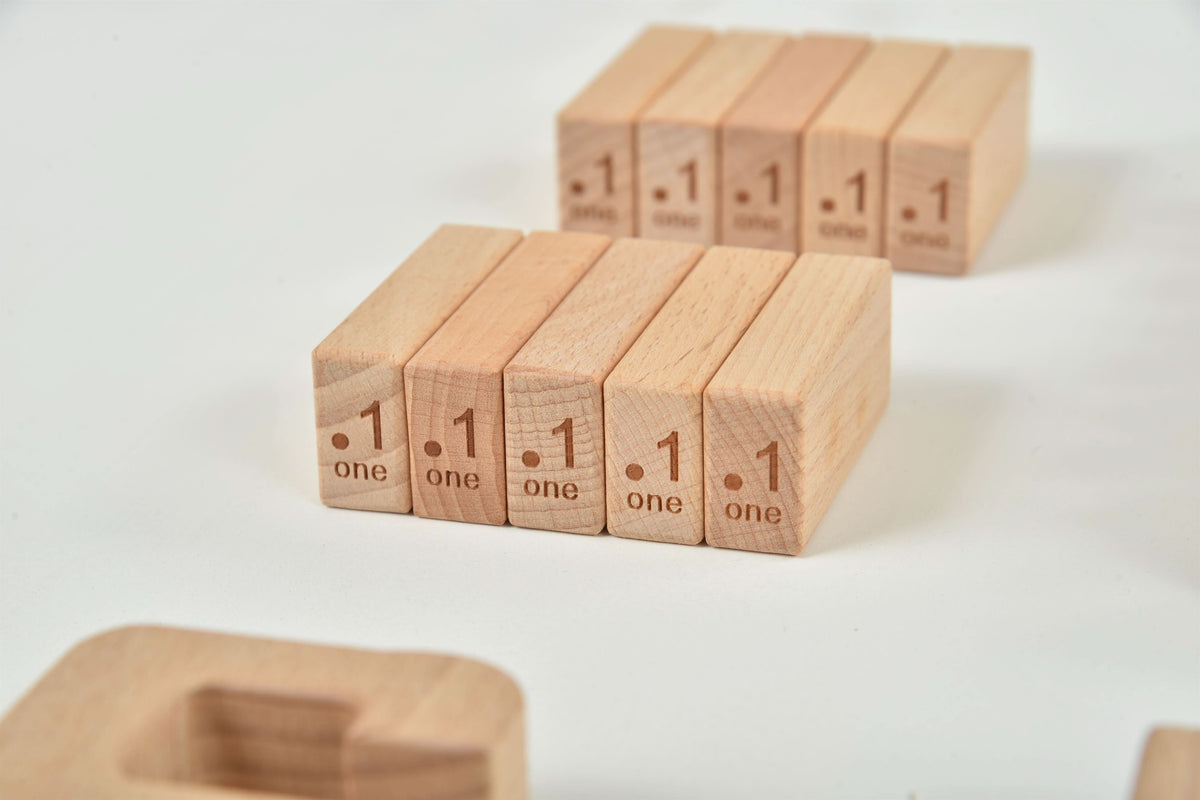 Montessori Wooden Number Blocks | Self-Correcting Math Manipulatives for Counting, Addition & Subtraction