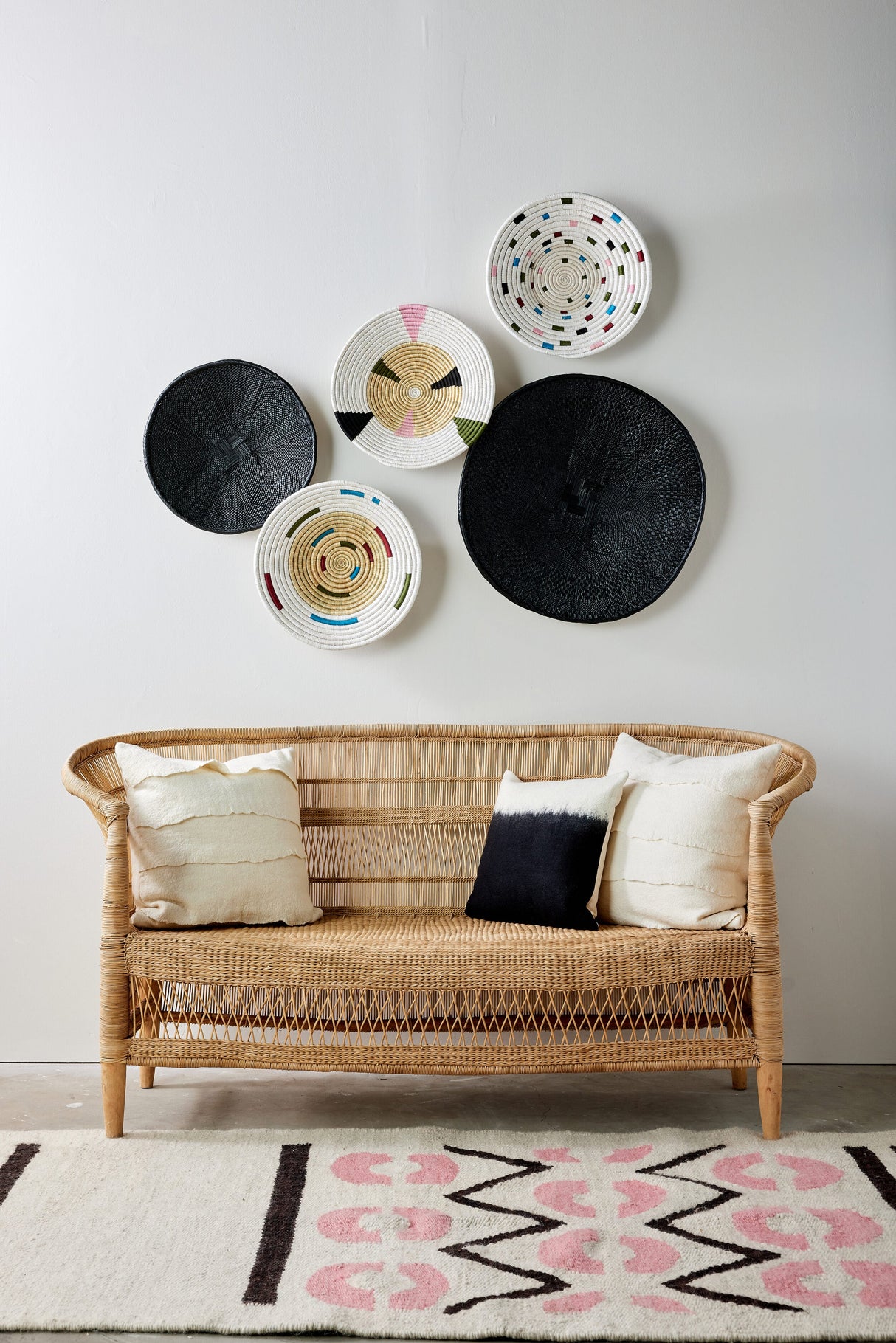 Mosaic Morse Wall Basket-Wall Basket-Parc Decor