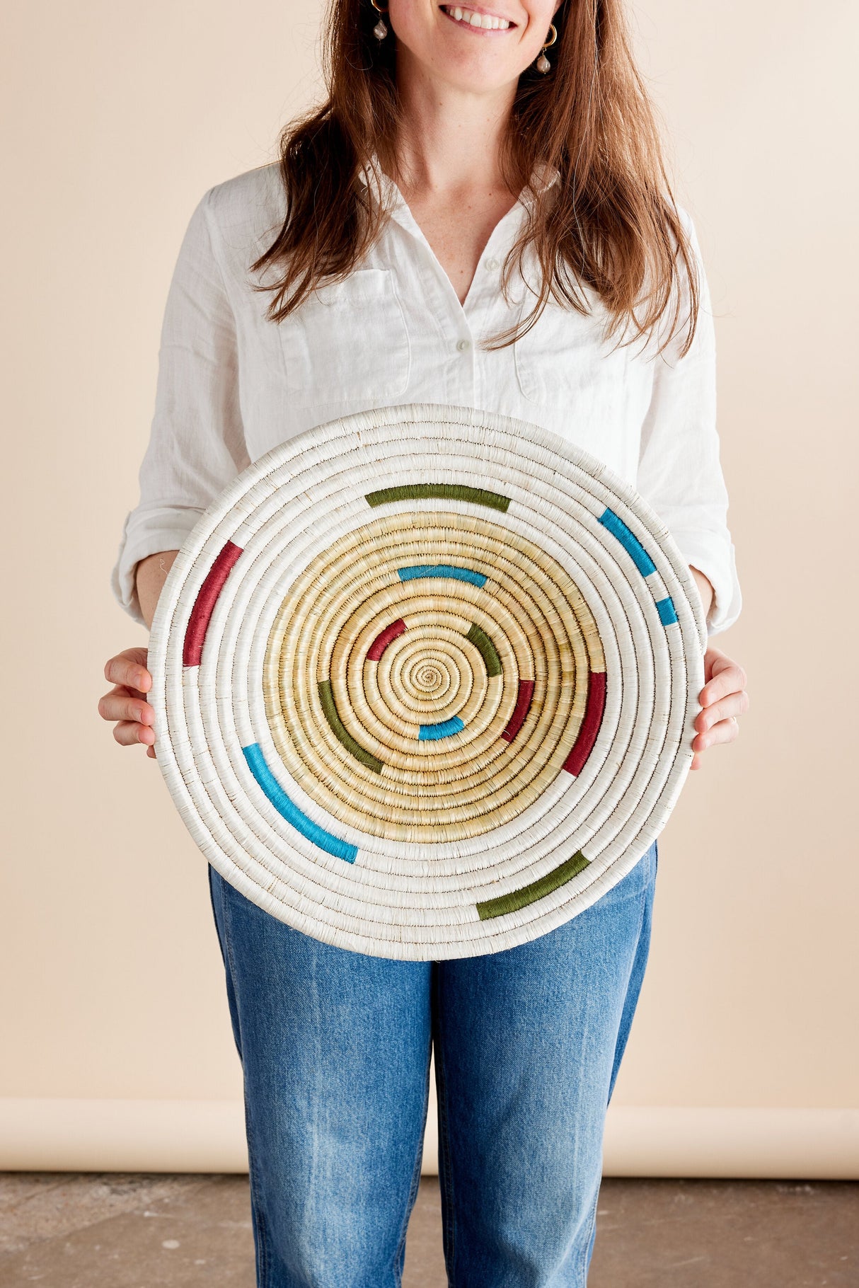 Mosaic Morse Wall Basket-Wall Basket-Parc Decor