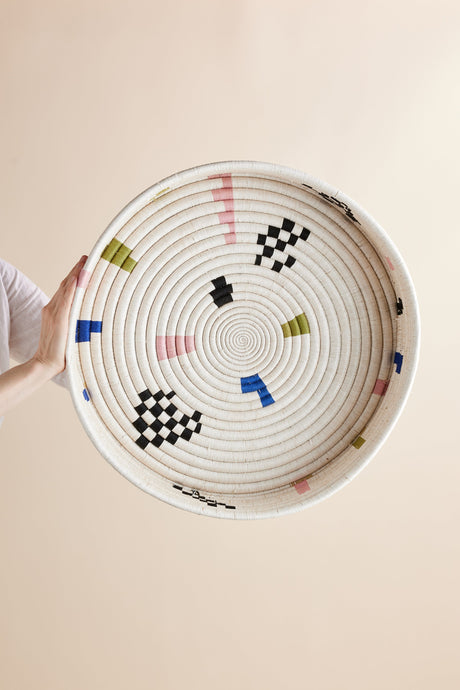 Mosaic Woven Nesting Tray