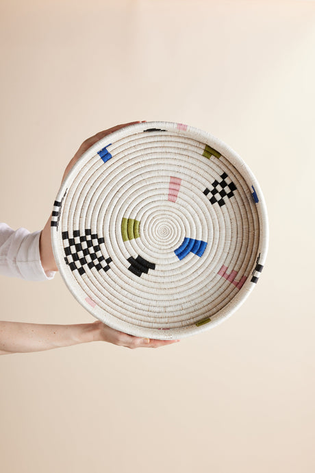 Mosaic Woven Nesting Tray