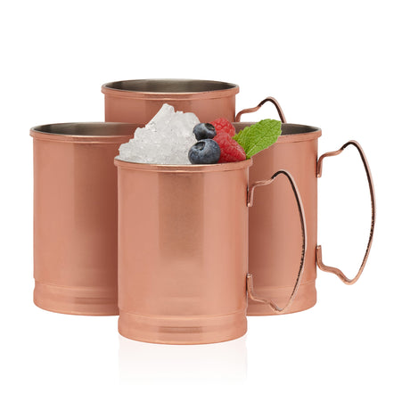 Moscow Mule Copper Mugs, 14 ounce, Set of 4-Beverageware-Parc Decor