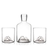 Mountain Crystal Decanter and Tumbler Set
