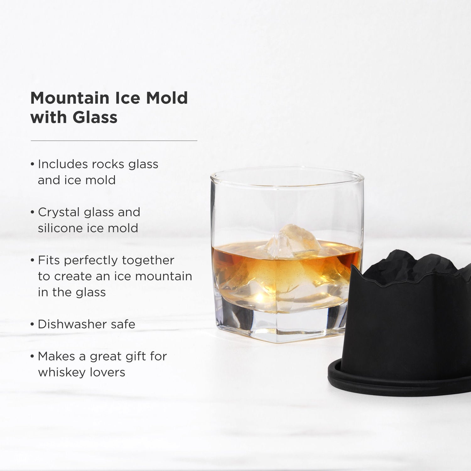 Mountain Ice Mold with Glass Set-product_type::ice_trays_and_molds-Parc Decor