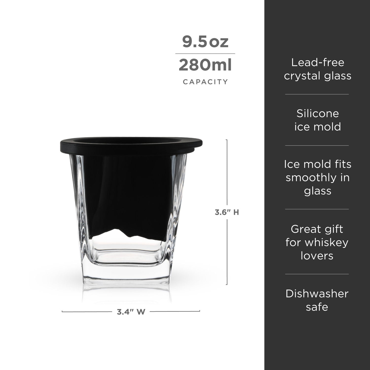 Mountain Ice Mold with Glass Set-product_type::ice_trays_and_molds-Parc Decor
