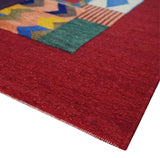 Multicolor Shapes Abstract Wool Hand Woven Southwestern Lori Gabbeh Rug| KNT36