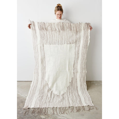 Musullah Fine Line Merino Wool and Silk Throw