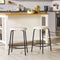 Mutt Simple Counter Stool with Upholstered Seat, Set of 2-Dining / Kitchen-Parc Decor