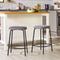 Mutt Simple Counter Stool with Upholstered Seat, Set of 2-Dining / Kitchen-Parc Decor