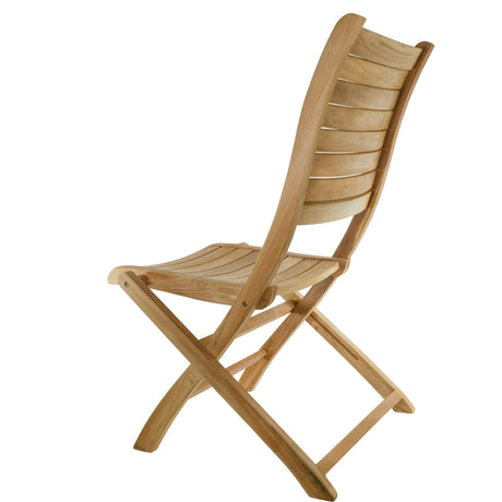 Naples Natural Teak Outdoor Patio Folding Chair-Parc Decor