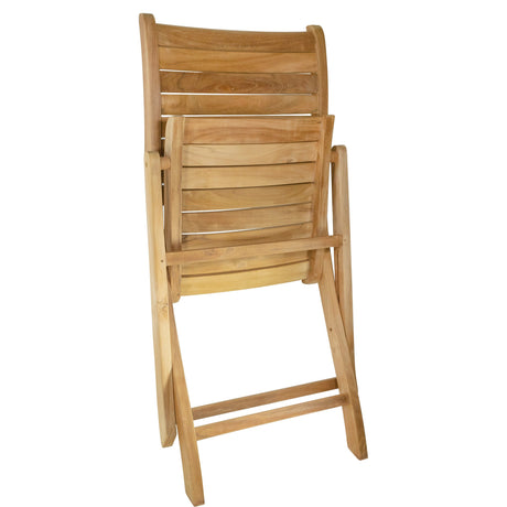 Naples Natural Teak Outdoor Patio Folding Chair-Parc Decor
