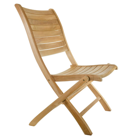 Naples Natural Teak Outdoor Patio Folding Chair-Parc Decor