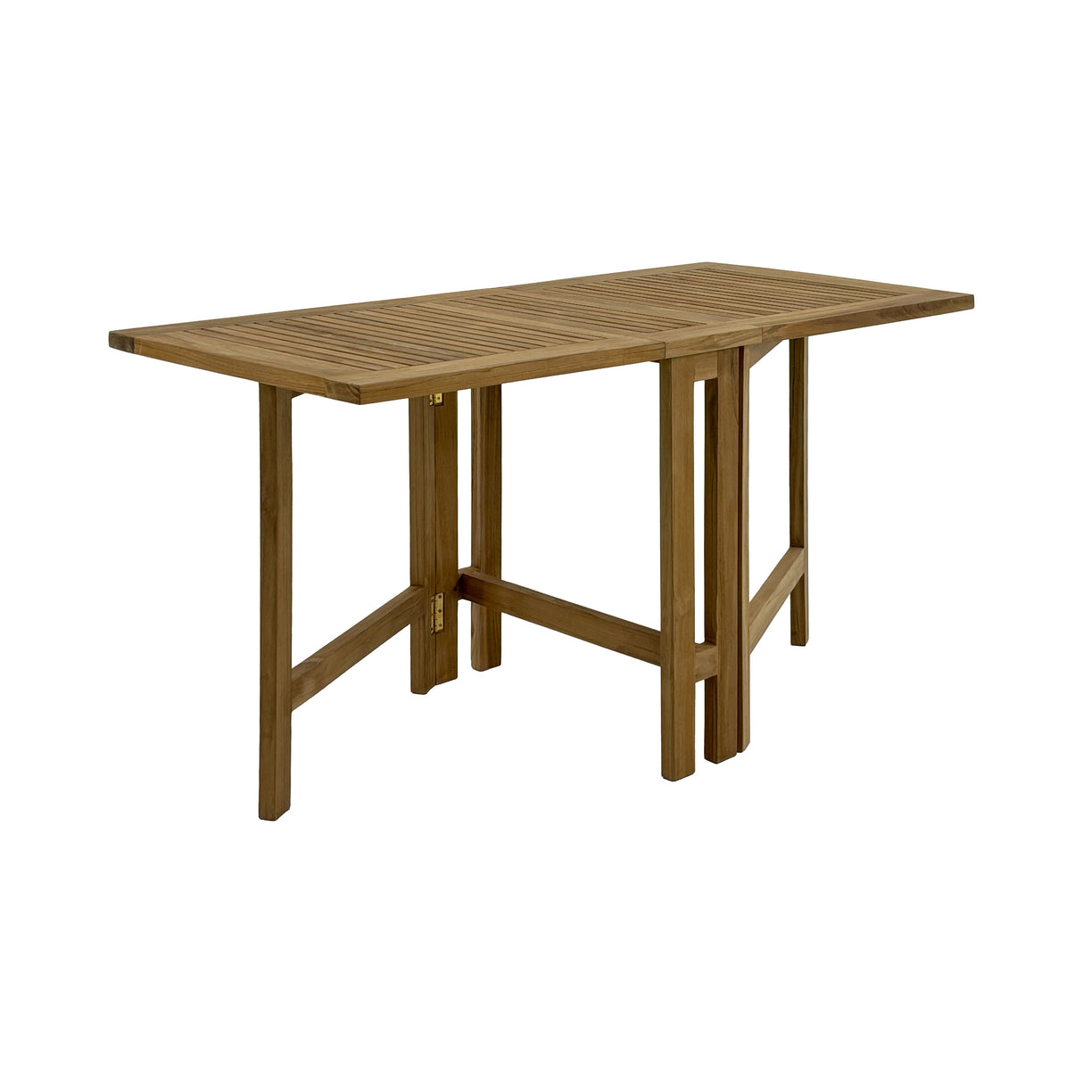 Naples Natural Teak Rectangular Dual Folding Balcony Table - 51"