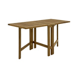 Naples Natural Teak Rectangular Dual Folding Balcony Table - 51"