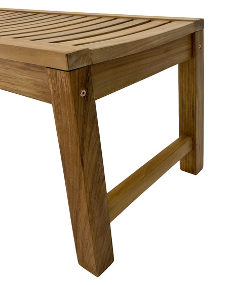 Naples Natural Teak Spa Seating Bench – 47"-Bench-Parc Decor