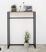 Narrow Entryway Console Table (32" H) - Steel-End + Side Tables-Parc Decor