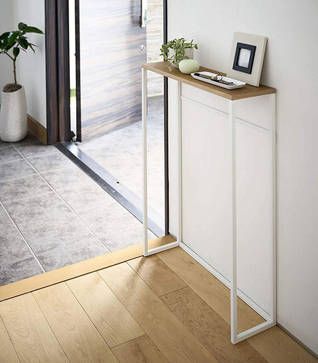 Narrow Entryway Console Table (32" H) - Steel-End + Side Tables-Parc Decor