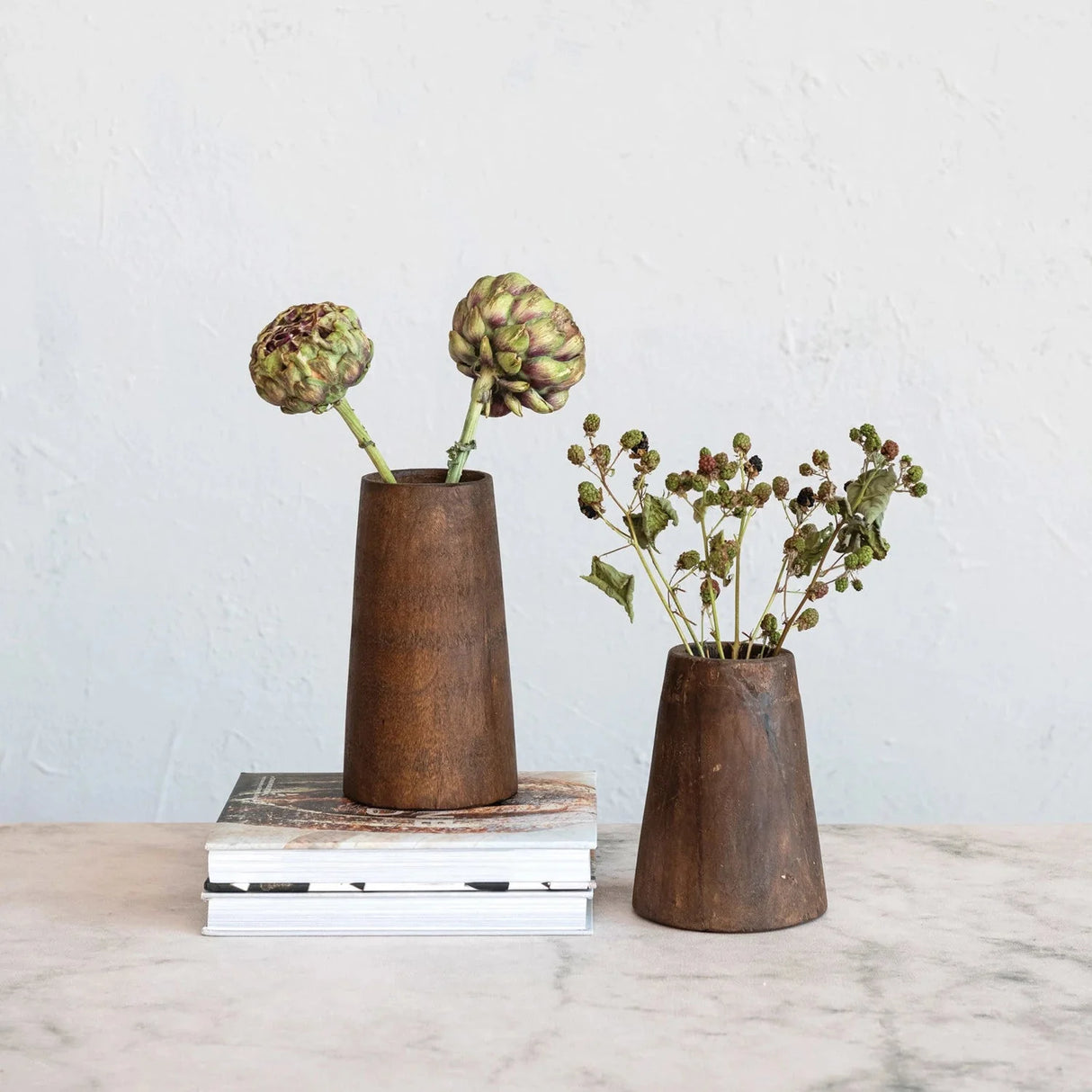 Natural Found Wood Vase-Vases and Jars-Parc Decor
