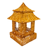 Natural Rattan Pagoda Lantern Set - 1 Large & 1 Small