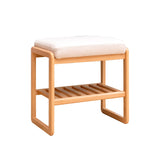 Natural Solid Wood Entryway Shoe Bench-Entryway-Parc Decor