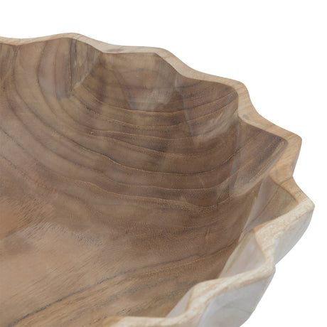 Natural Teak Fruit Bowl - 11"