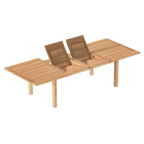 Natural Teak Outdoor Extendable Dining table- 79-118" (8-10 people)