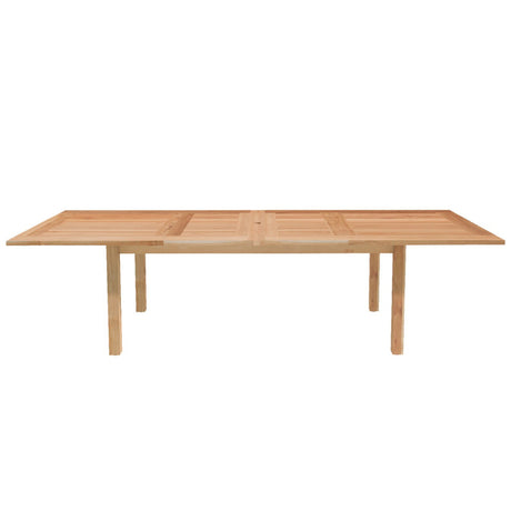 Natural Teak Outdoor Extendable Dining table- 79-118" (8-10 people)