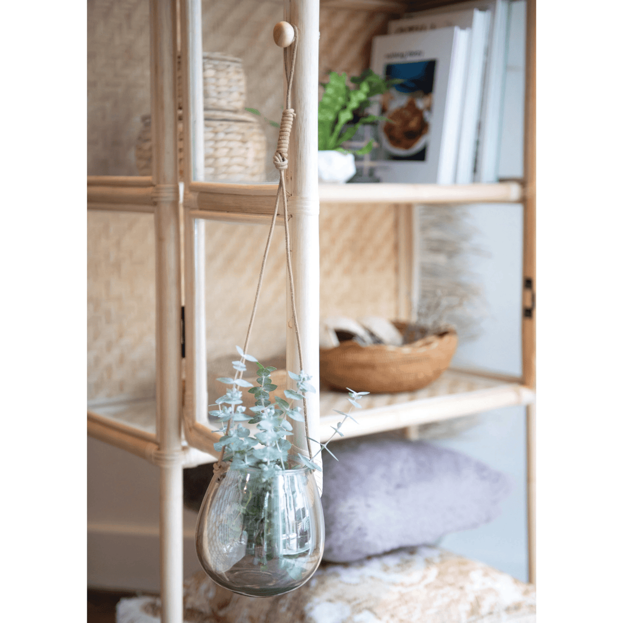 Natural Water Hyacinth Storage Baskets with Lids, Set of 3-Baskets-Parc Decor