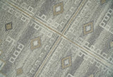 Natural Wool Hand Knotted Ivory and Gray Traditional Multi size wool Area Rug, Kids, Living Room and Bedroom Rug