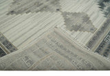 Natural Wool Hand Knotted Ivory and Gray Traditional Multi size wool Area Rug, Kids, Living Room and Bedroom Rug