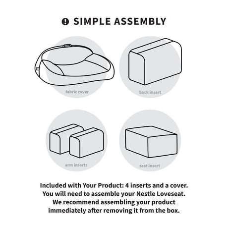 Nestle Loveseat-foam filled-Parc Decor