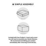 Nestle Loveseat Ottoman-foam filled-Parc Decor