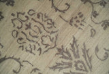 Neutral 8x10 Hand Knotted Camel and Brown Floral Traditional Antique Style Wool Area Rug