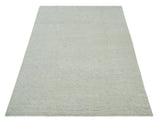 Neutral Contemporary 8x10 Medallion Beige 8x10 Hand knotted wool area rug