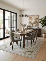 Neutral Ivory, Brown and Gray Hand knotted Traditional Multi Size wool Area Rug
