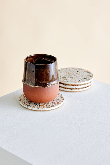 Neutral Terrazzo Coasters - Set of 4-Décor-Parc Decor