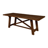Newberry Rectangular Dining Table, Medium Brown-Parc Decor