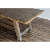 Newberry Rectangular Dining Table, Weathered Natural-Dining Tables-Parc Decor