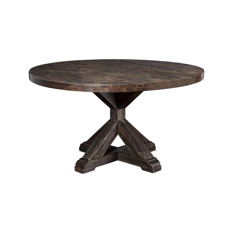 Newberry Round Dining Table, Salvaged Grey-Dining Tables-Parc Decor