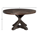 Newberry Round Dining Table, Salvaged Grey-Dining Tables-Parc Decor