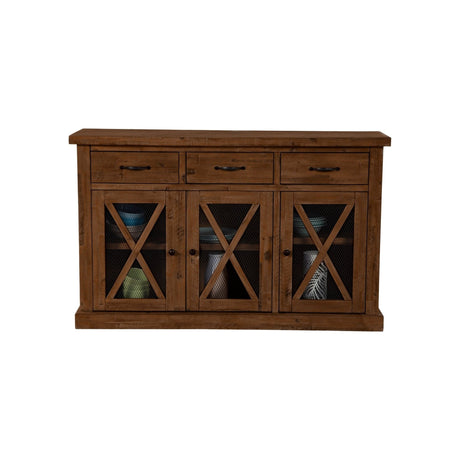 Newberry Sideboard, Medium Brown-Servers & Sideboards-Parc Decor