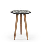 Nilgiri bone inlay end table-End table-Parc Decor