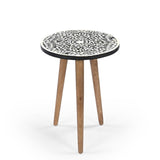 Nilgiri bone inlay end table
